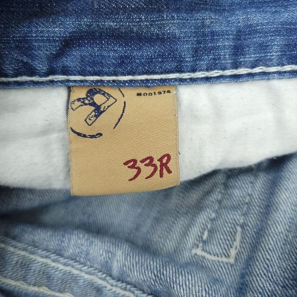 Big Star Men Pioneer Jeans Regular Boot Cut 33x32 Distressed Ripped Cotton Denim - Picture 4 of 15